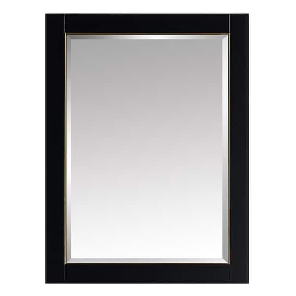 Avanity Mason 24 in. W x 32 in. H Framed Rectangular Beveled Edge Bathroom Vanity Mirror in Black