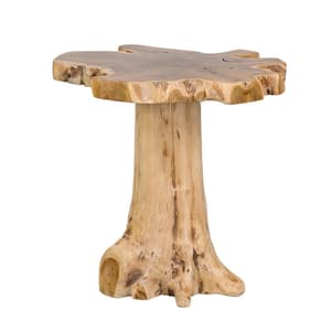 Grafton 21 in. Natural Teak Accent Table