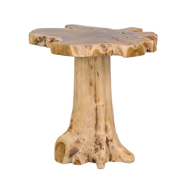 East At Main Grafton 21 in. Natural Teak Accent Table