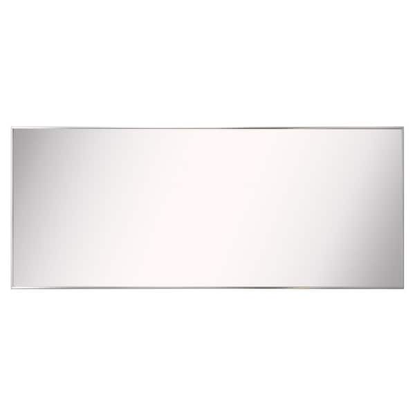 Unbranded Large Rectangle Silver Modern Mirror (58.75 in. H x 29.75 in. W)