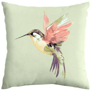 Hummingbird Pillow Outdoor Square Throw Pillow