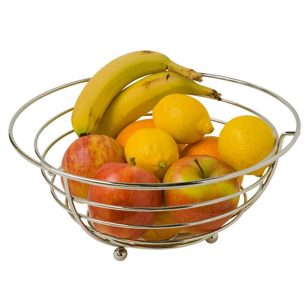 Home Basics Fruit Basket in Chrome