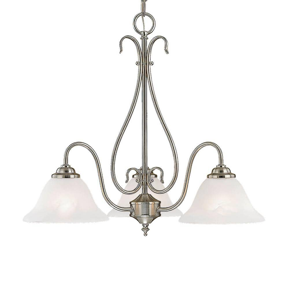 Millennium Lighting 22.5 in. 3-Light Satin Nickel Chandelier