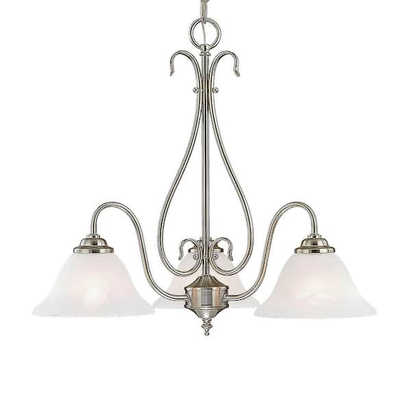 22.5 in. 3-Light Satin Nickel Chandelier