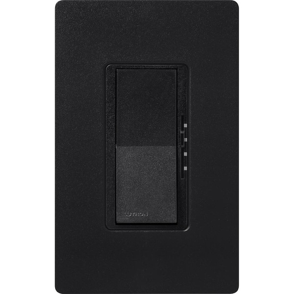 Diva 3-Speed Fan Control and Light Switch, Single-Pole/3-Way, 1.5A Fan/1A LED, Midnight (DVSCFSQ-LF-MN)