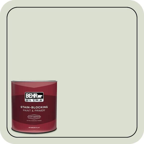 BEHR ULTRA 1 qt. #PPL-47 Sage Tint Extra Durable Flat Interior Paint & Primer