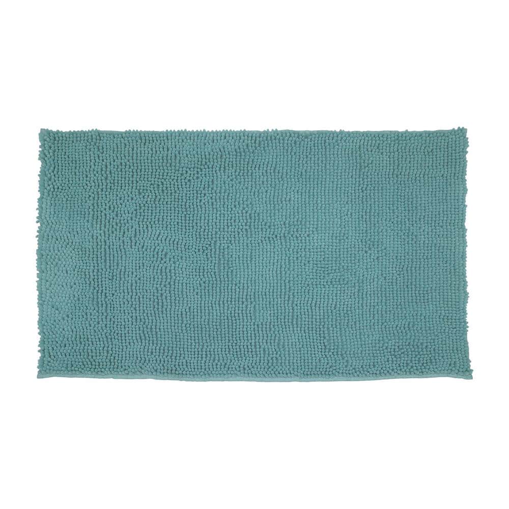Marine Blue Plush Chenille 17 x 24 Bath Mat