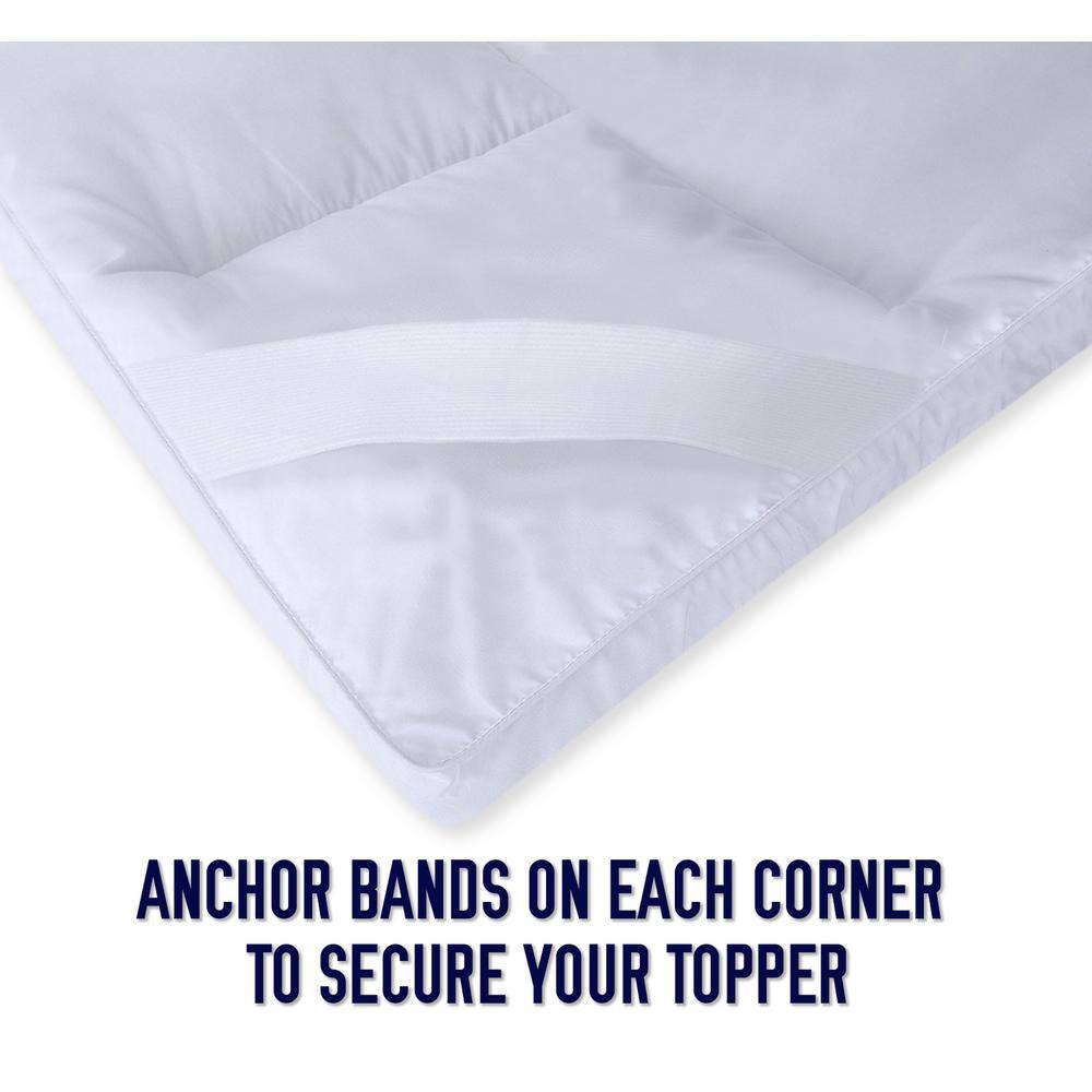 Queen Size White Down Alternative Plush Mattress Topper