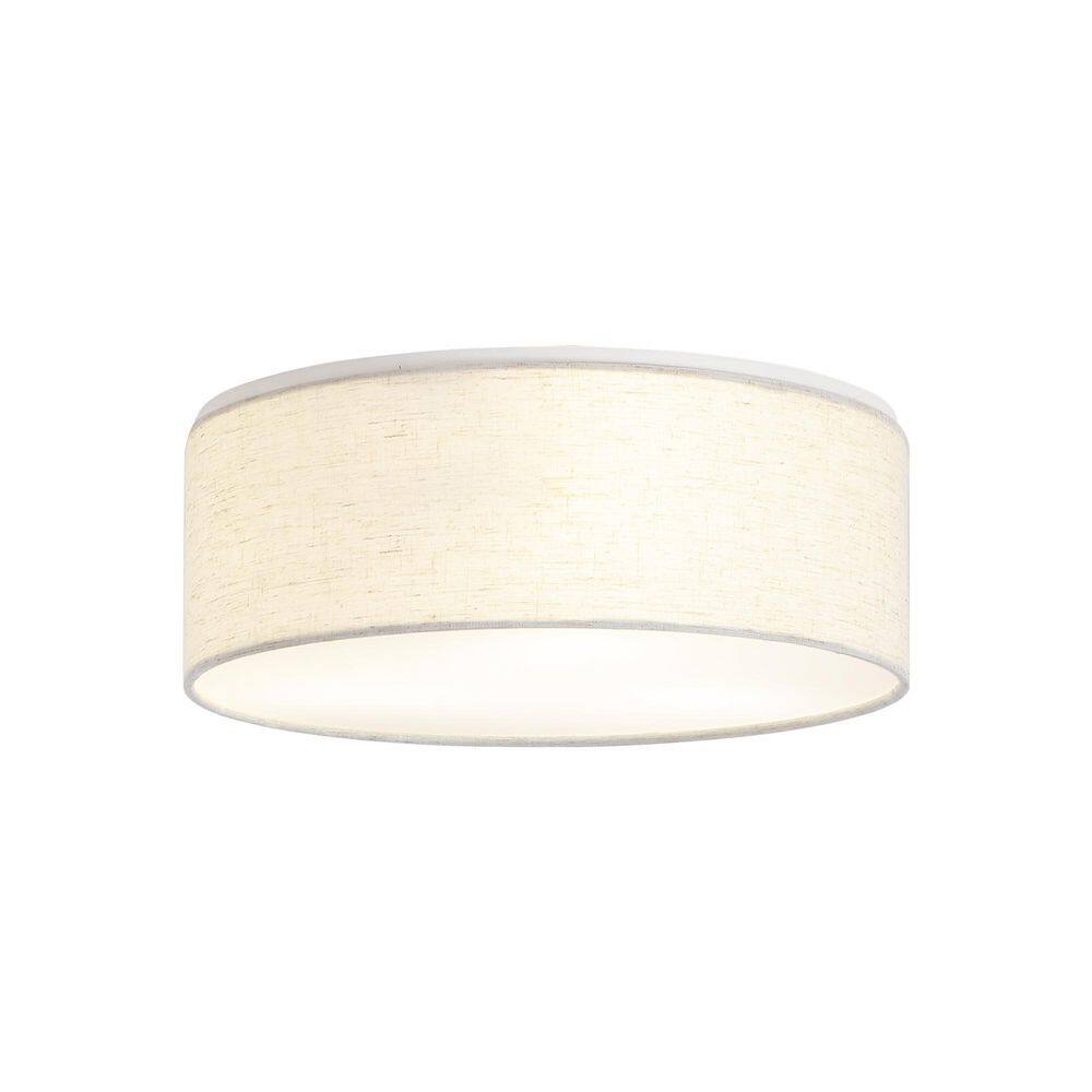 12.59 in. 3-Light Simple Flush Mount with Fabric Cover Shade and No Bulbs Included price history on PriceWatchPro