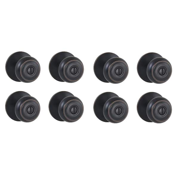 Defiant Hartford Aged Bronze Bed/Bath Door Knob (8-Pack) TGX710BD8 ...