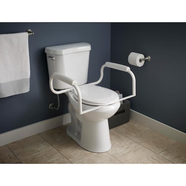 9 in. Toilet Safety Rail Support Arms in White
