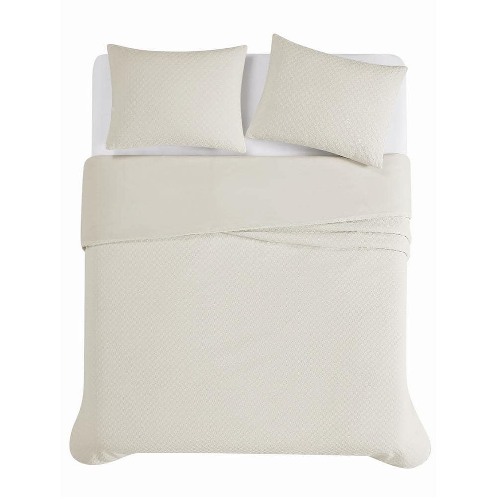 King Cream Cotton Down Alternative Comforter Set