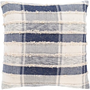 Aaisha Dark Blue 18 in. x 18 in. Poly Throw Pillow