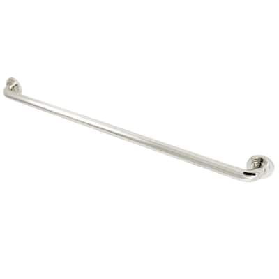 Kingston Brass Manhattan 12 in. x 1-1/4 in. Grab Bar in Polished Nickel ...