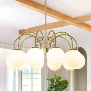 Olivia 10-Light Brushed Gold Contemporary Sputnik Chandelier