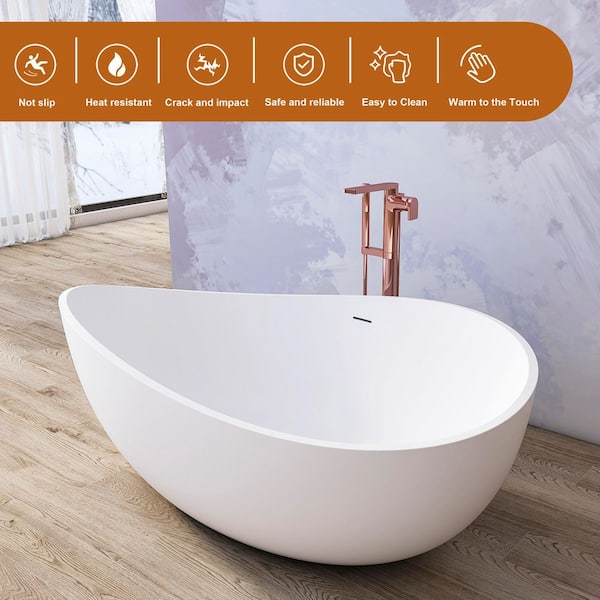 Xspracer Moray 63 in. x 37 in. Solid Surface Stone Resin