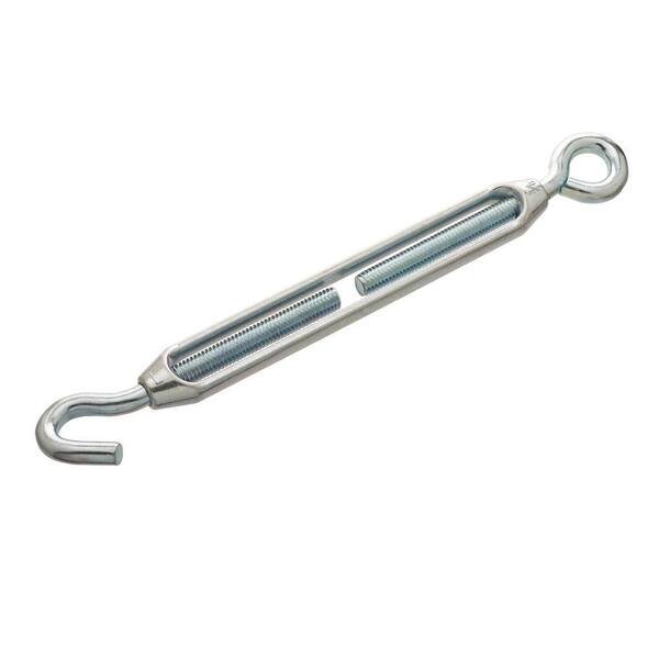 Everbilt 3/8 in. x 10-1/2 in. Zinc-Plated Turnbuckle Hook/Eye