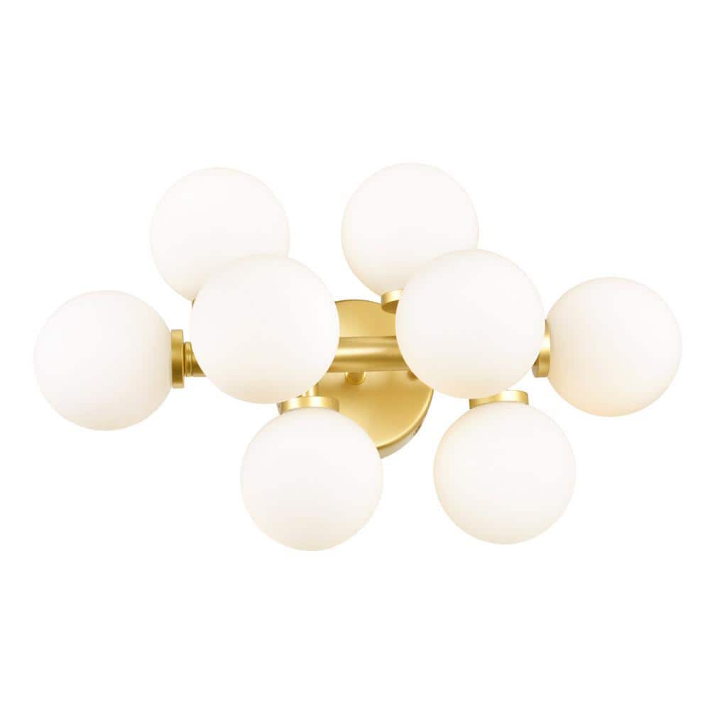 Arya 8 Light Wall Sconce With Satin Gold Finish price history on PriceWatchPro
