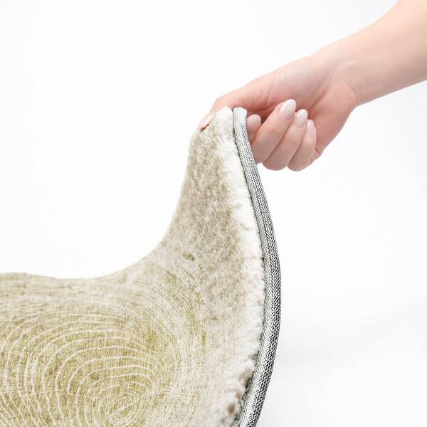 Dream Shag Premium Machine Washable Abstract ADS713 Khaki 9 ft. x 12 ft. Area Rug