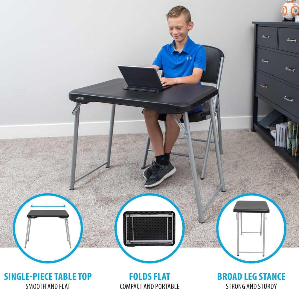 Lifetime 30-Inch Black and Silver Folding Utility Table
