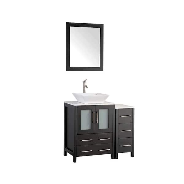 Vanity Art Ravenna 36 in. W Bathroom Vanity in Espresso with Single ...