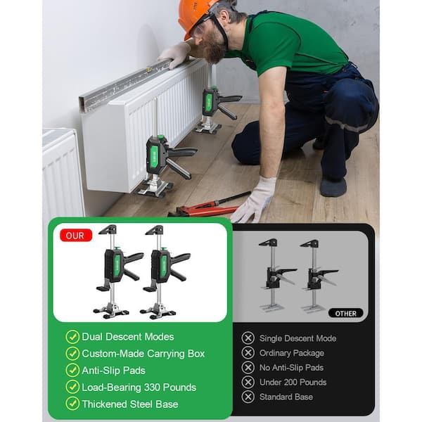Laybus 2 Pack Furniture Jack, Multi-Function Height Construction