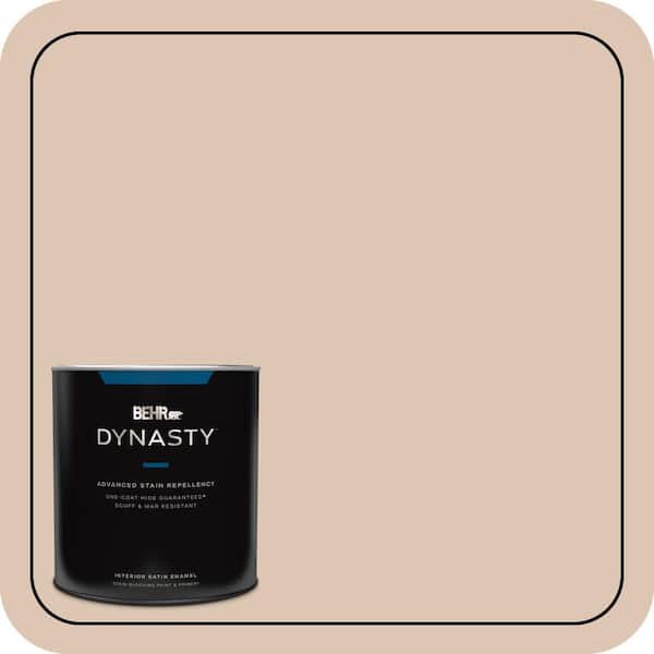 BEHR DYNASTY 1 qt. #280E-2 Arabian Sands Satin Enamel Interior Stain-Blocking Paint and Primer