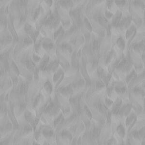 ELLE Decoration Collection Silver Wave Pattern Vinyl on Non Woven Non Pasted Wallpaper Roll (Covers 57 sq. ft.)