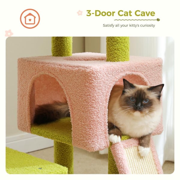 cenadinz Small to Medium Cat Flower Cat Tree Multi