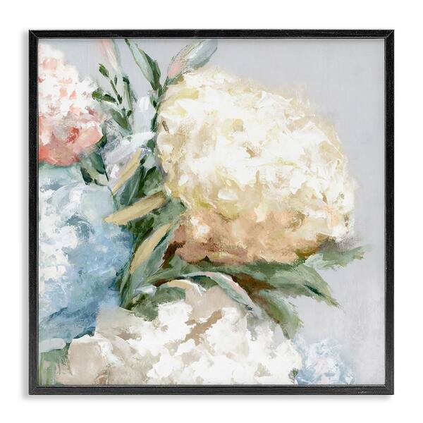 Stupell Industries Close Up Hydrangea Blossom by Alex Black Black Framed Nature Giclee Art Print 12 in. x 12 in.