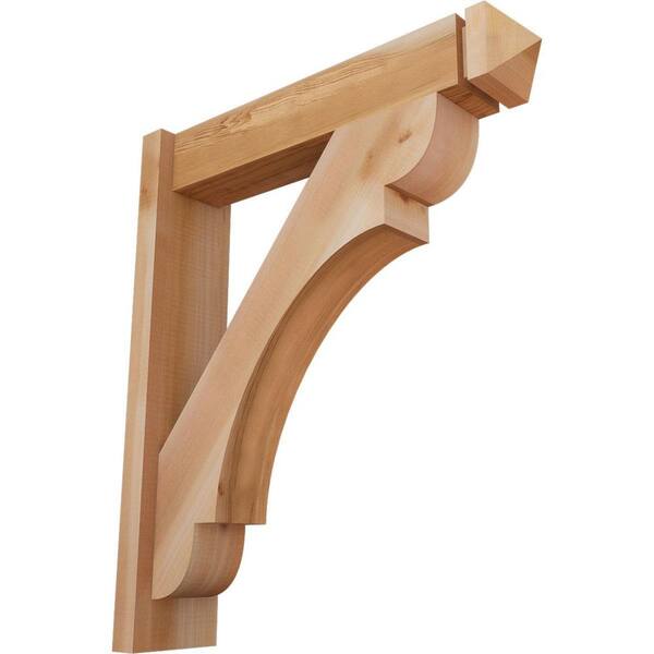 Ekena Millwork 6 in. x 28 in. x 24 in. Olympic Arts and Crafts Smooth Western Red Cedar Outlooker