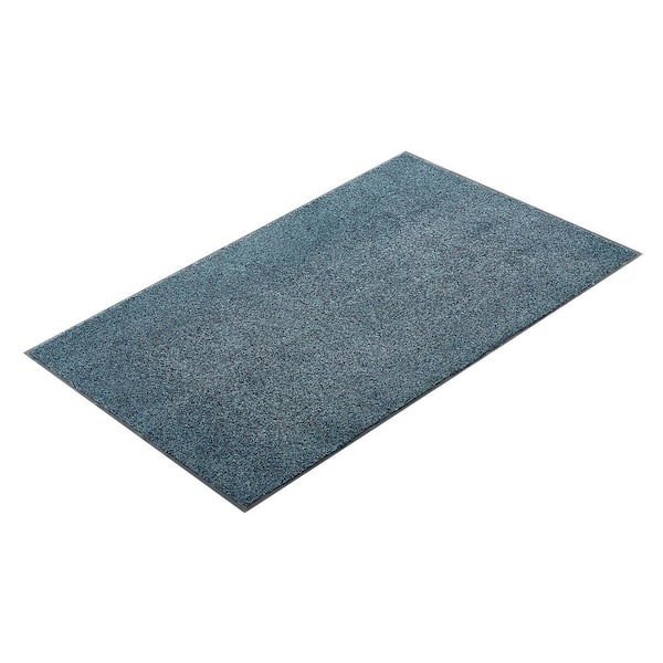 Front Door Mat, 6 x 4 ft. Commercial Floor Mat for Indoor Outdoor, Industrial Entrance Carpet PVC Backing Blue Area Rug