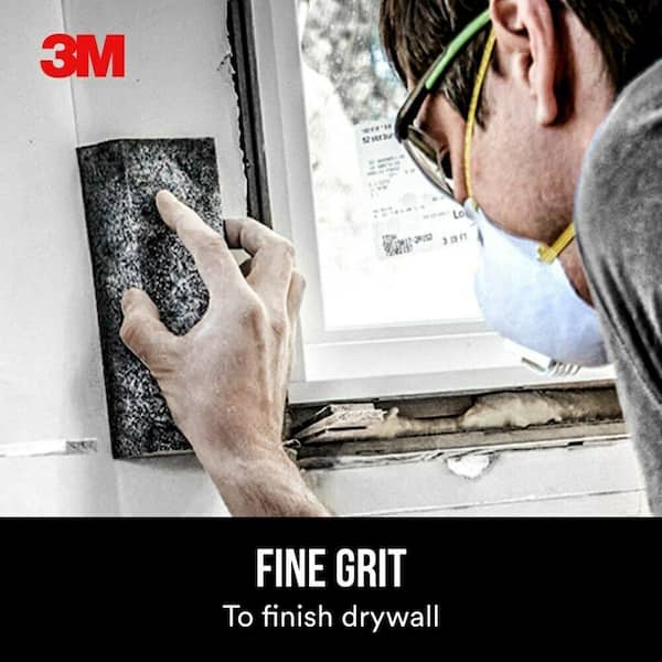 3M 2 7/8 in. x 8 in. x 1 in. Fine Extra Large Angled Drywall