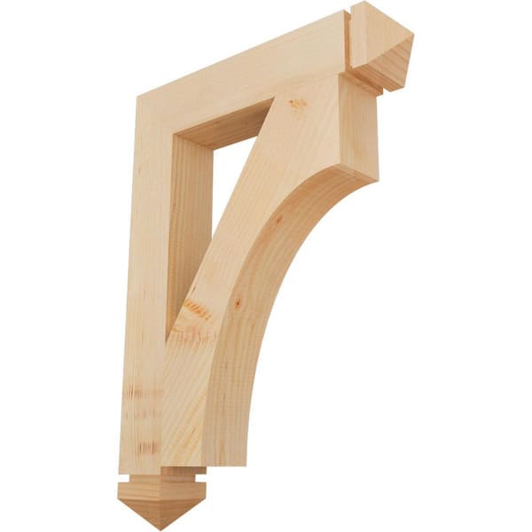 Ekena Millwork 3.5 in. x 30 in. x 22 in. Douglas Fir Westlake Arts and Crafts Smooth Bracket