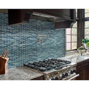 Oasis Blast 12 in. x 11.75 in. Glossy Glass Wall Tile (1 sq. ft./Each)