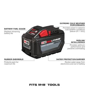 M18 FUEL 18V Lithium-Ion Brushless Cordless Compact Bandsaw & High Output 12.0Ah Battery