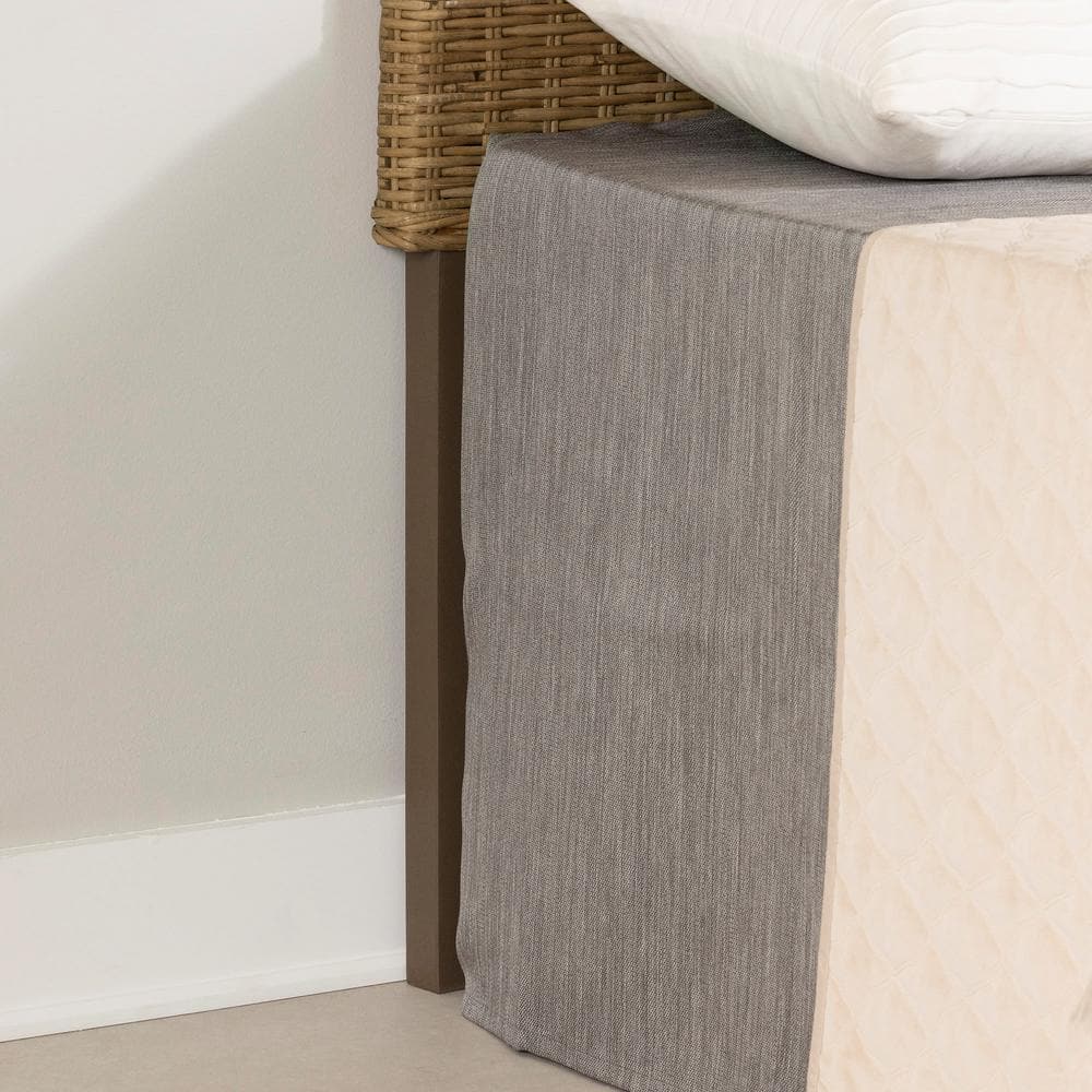 Avilla Full Size Brown Rattan Panel Headboard