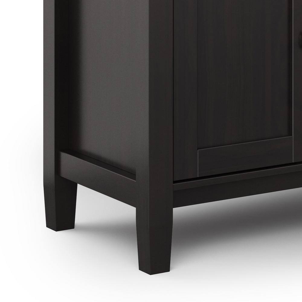 Warm Shaker 72" Solid Wood TV Stand in Hickory Brown