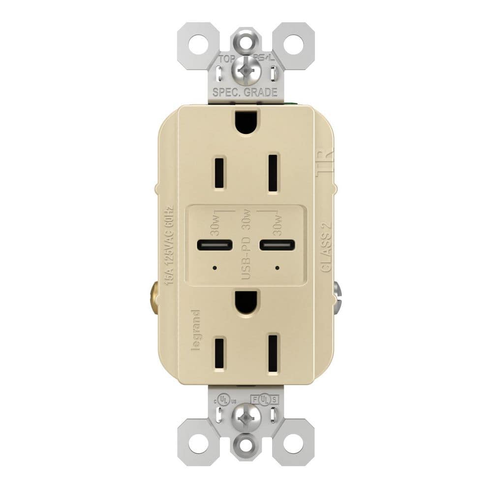 radiant 15A Tamper Resistant 65W Power Delivery USB Type C Duplex Outlet Ivory price history on PriceWatchPro