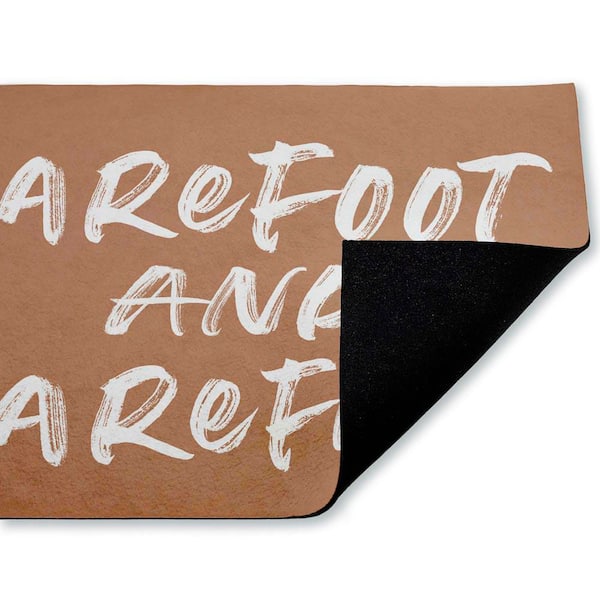 Barfoot and Carefree Summer Brown 18 in. x 30 in. Polyester Non-Slip Outdoor Door Mat