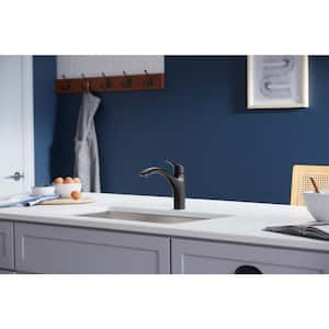 Rival Single-Handle Standard Kitchen Sink Faucet in Matte Black