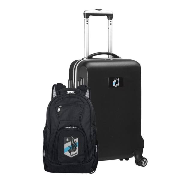 Mojo Minnesota United FC 21 in. Deluxe 2-Piece Backpack and Carry-on Set -Black