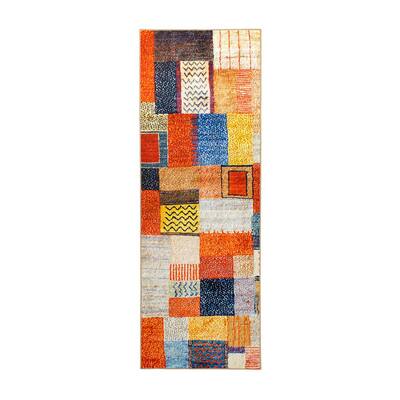 Patchwork Multicolor Patchwork Washable 2.5 ft. x 7 ft. Runner Rug