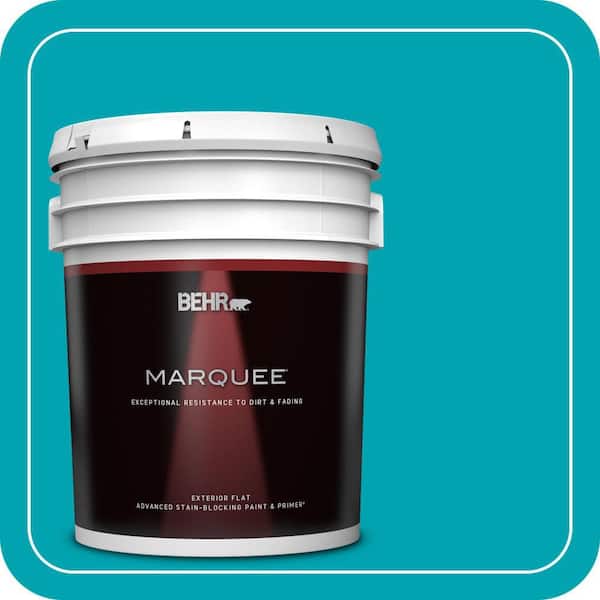 BEHR MARQUEE 5 gal. #510B-6 Blue Jewel Flat Exterior Paint & Primer
