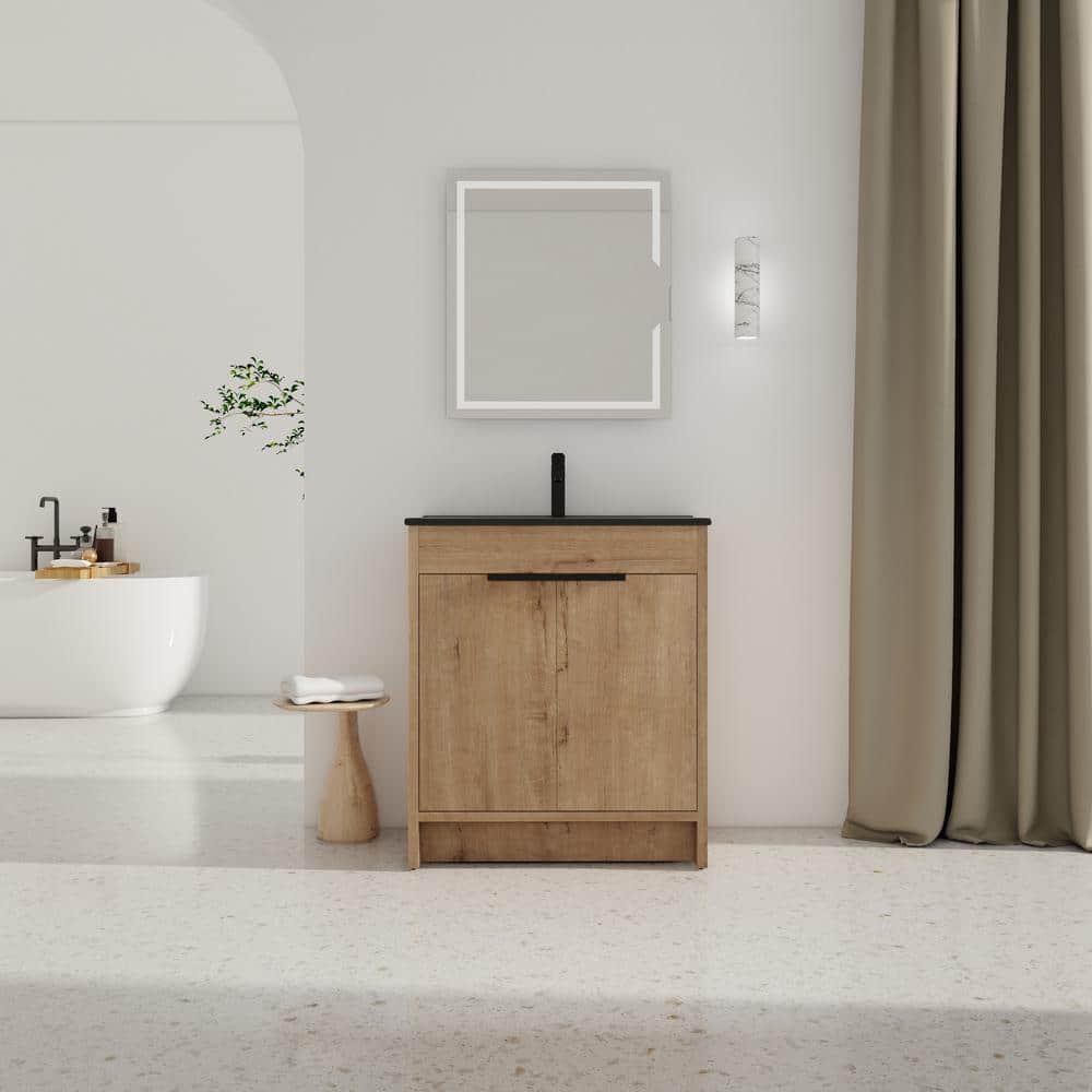 30 in. W x 18 in. D x 34 in. H Freestanding Single Sink Bath Vanity in Imit