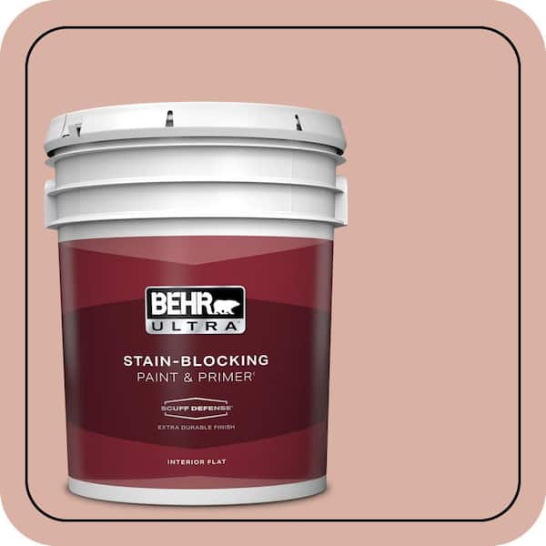 BEHR ULTRA 5 gal. #210F-4 Cinnamon Whip Extra Durable Flat Interior Paint & Primer