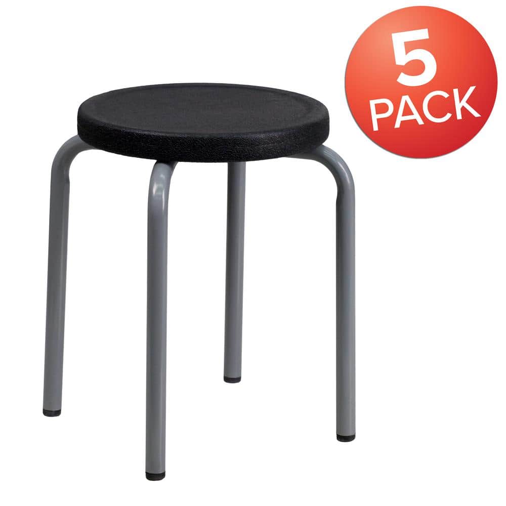 black stacking stools