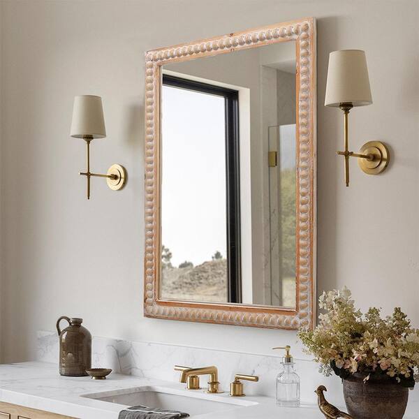 Blisstyle Antique Natural 22.1 in W x 30 in. H Art Deco Rectangle