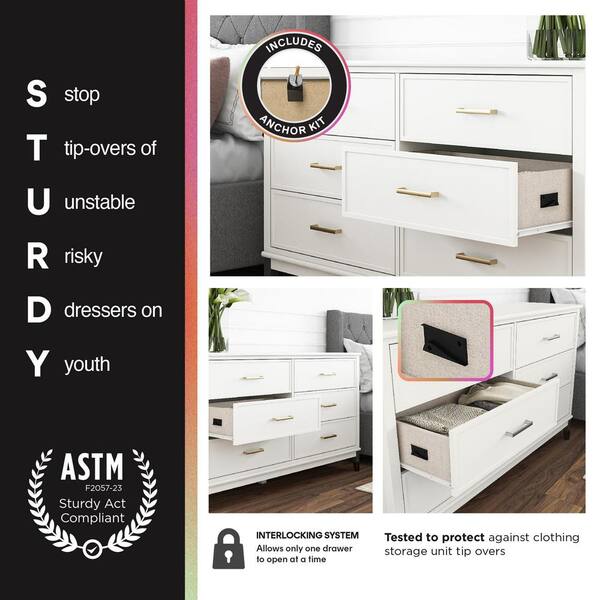 CosmoLiving by Cosmopolitan Westerleigh 3-in-1 Media Dresser, Black 9541872COMS