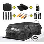 44 in. x 34 in.x 18 in. Waterproof Cargo Roof Bag Set, 15 cu. ft. of Dry Storage Space, Car Roof Mat & 2 Ratchet Strap